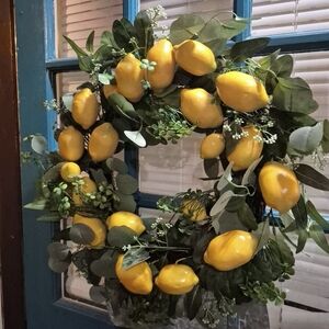 Lemon Wreath with Greenery